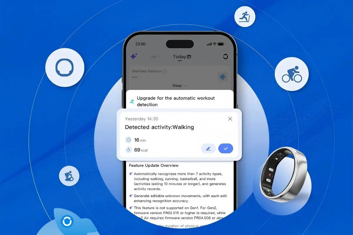 RingConn-App 3.11.0: Automatische Trainingserkennung